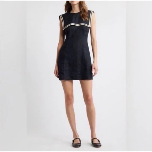 Doen Monroe Black Linen Sailor Dress - Picture 12 of 12